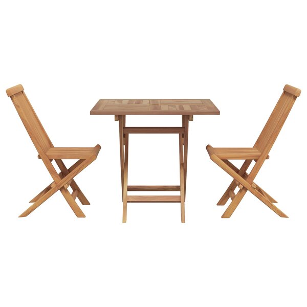 vidaXL Ensemble de salle à manger pour jardin 3 Pièces Marron