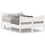 vidaXL Cadre de lit sans matelas blanc 120x200 cm bois de pin massif