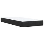 vidaXL Sommier à lattes de lit et matelas Noir 80x200 cm Velours
