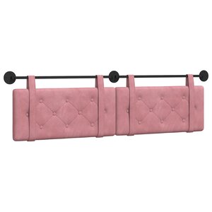 vidaXL Tête de lit suspendue Rose Velours
