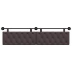 vidaXL Tête de lit suspendue Marron foncé Tissu