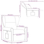 vidaXL Fauteuil inclinable Taupe Tissu