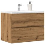 vidaXL Armoire de salle de bain chêne artisanal bois d'ingénierie