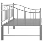 vidaXL Cadre de canapé-lit extensible sans matelas gris métal 90x200cm