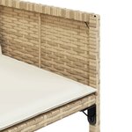 vidaXL Ensemble à manger de jardin avec coussins 5Pièces Beige poly rotin