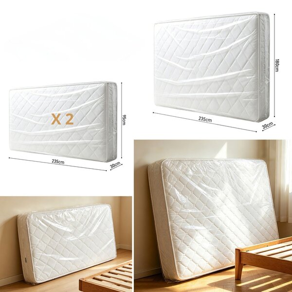 Kit Protection Matelas Ultra Résistant – Pack 3 Housses Imperméables, 1 pour 2 personnes et 2 pour 1 personne.