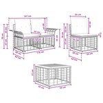 vidaXL Ensemble de canapés d'extérieur 5 pc Noir et Gris foncé