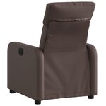 vidaXL Fauteuil inclinable Marron Similicuir