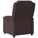 vidaXL Fauteuil de massage inclinable électrique Marron foncé Tissu
