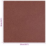vidaXL Dalles de Protection Anti-Chute 18 Pièces Rouge 50 x 50 cm