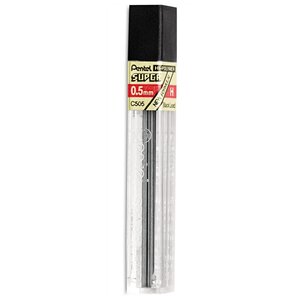 Etui de 12 mines hi-polymer super 0 5 mm h x 12 pentel