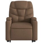 vidaXL Fauteuil inclinable Marron Tissu