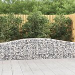 vidaXL Paniers à gabions arqués 9 Pièces 400x30x60/80 cm Fer galvanisé