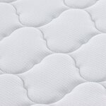 vidaXL Matelas Blanc 200 x 80 cm Tissu 100  polyester