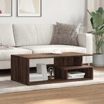 vidaXL Table basse chêne marron 102x55x35 cm bois d'ingénierie
