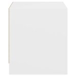 vidaXL Tables de chevet avec portes en verre 2 Pièces blanc 35x37x42 cm