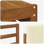 vidaXL Ensemble de canapés d'extérieur 5 pc Naturel et Crème Polyester
