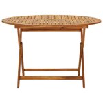 vidaXL Table pliable de jardin 120 cm Bois d'acacia massif