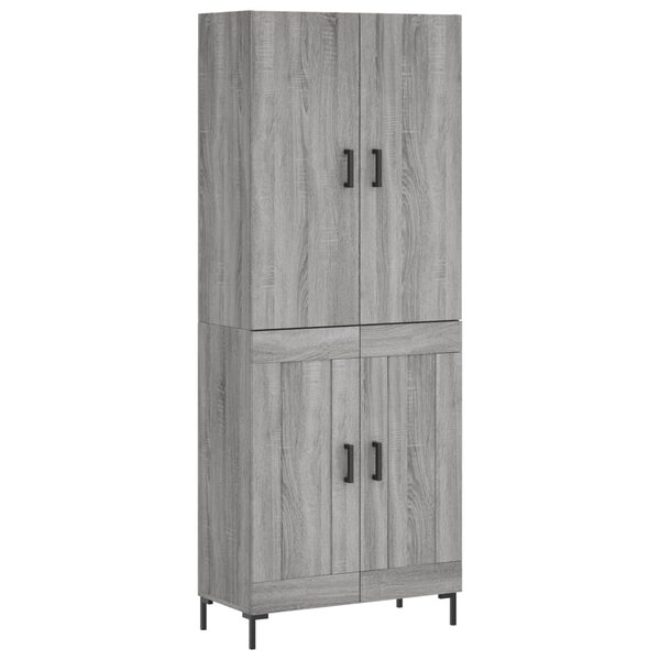 vidaXL Buffet haut Sonoma gris 69 5x34x180 cm Bois d'ingénierie