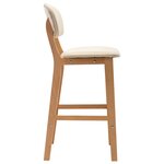 vidaXL Tabourets de bar lot de 2 crème tissu