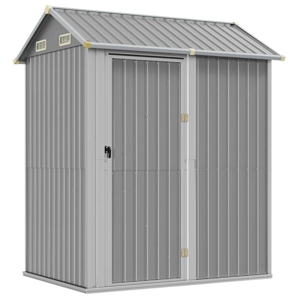 vidaXL Abri de jardin gris clair 192x152 5x237 cm acier galvanisé