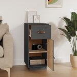 vidaXL Buffet Gris 34x40x75 cm Bois massif de pin