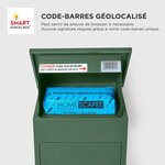 Boîte à colis moyenne 1 porte Verte à accès frontal Acier galvanisé SMART PARCEL BOX™