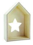 Maison en bois avec Découpe étoile 14 5x9 5x4 8 cm