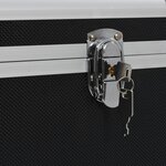 vidaXL Boîtes de rangement 3 Pièces Noir Aluminium