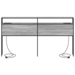 vidaXL Tête de lit de rangement Sonoma gris 200 cm Bois d'ingénierie