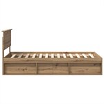 vidaXL Cadre de lit Chêne artisan 90 x 200 cm Bois d'ingénierie