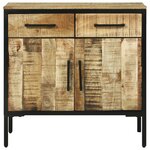 vidaXL Buffet 70x35x70 cm Bois brut solide Mangue