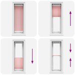 vidaXL Store plissé rose 45x150 cm largeur du tissu 44 4 cm polyester