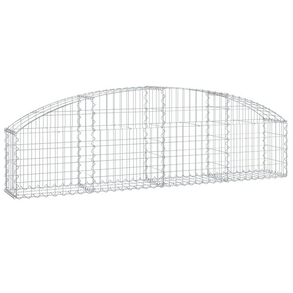 vidaXL Panier de gabions arqué 200x30x40/60 cm Fer galvanisé