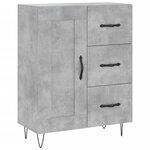 vidaXL Buffet haut Gris béton 69 5x34x180 cm Bois d'ingénierie