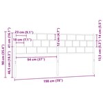 vidaXL Tête de lit de remplacement métal blanc 193 cm