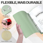 ACROPAQ 12x Classeur A4- 4 Anneaux- Dos 2 5 cm pour 100 feuilles- Étiquettes de Dos- PP- Souple- Résisitants à l'eau- Couleur Terre