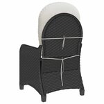 vidaXL Fauteuil inclinable avec coussin Noir 56 x 66 x 95 cm polyrotin