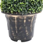 vidaXL Plante de buis artificiel en spirale avec pot Vert 89 cm