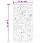 vidaXL Tapis shaggy à poils longs moderne noir et crème 100x200 cm