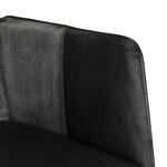 vidaXL Chaise à bascule et repose-pieds Marron Noir véritable et toile