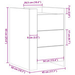 vidaXL Table de chevet chêne sonoma 45x50x65 cm bois d’ingénierie