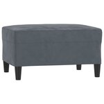 vidaXL Ensemble de canapés 3 Pièces avec coussins Gris foncé Velours