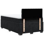 vidaXL Sommier à lattes de lit avec matelas Noir 120x200 cm Velours