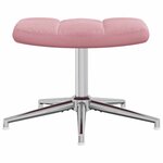 vidaXL Chaise de relaxation avec tabouret Rose Velours