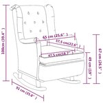 vidaXL Fauteuil avec pieds à bascule et tabouret Gris foncé Tissu