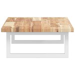 vidaXL Étagère de vasque murale acier et bois massif d'acacia