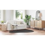 vidaXL Tapis HUARTE Anthracite 140 x 200 cm Polyester