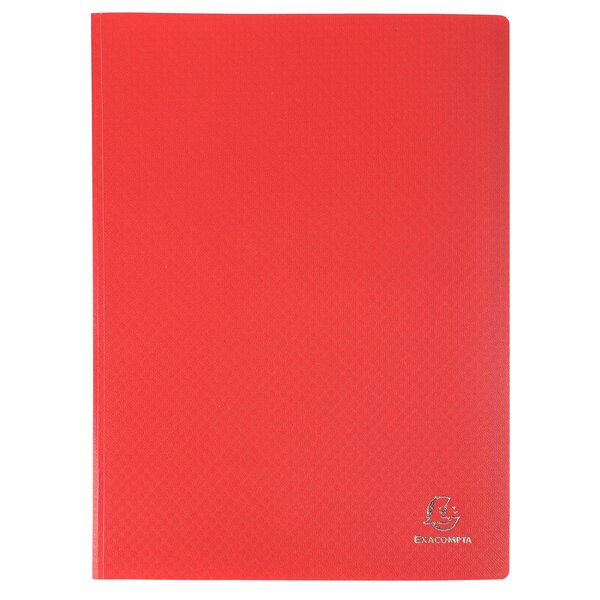 Protège-documents En Polypropylène Souple Opak 200 Vues - A4 - Rouge - X 8 - Exacompta