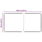 vidaXL Tapis Couloir Gris 80 x 400 cm